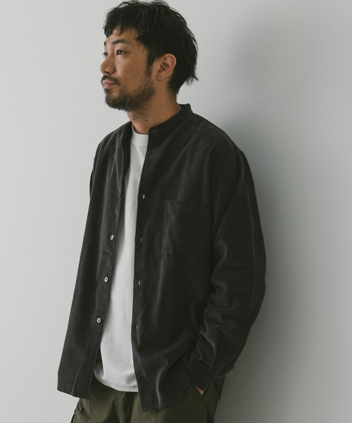 sansangear コーデュロイシャツ 黒 快適ファッション - sansangear コーデュロイシャツ 黒 C99195784