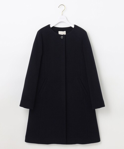 ファインウールモッサ ノーカラーコート ファインウールモッサ