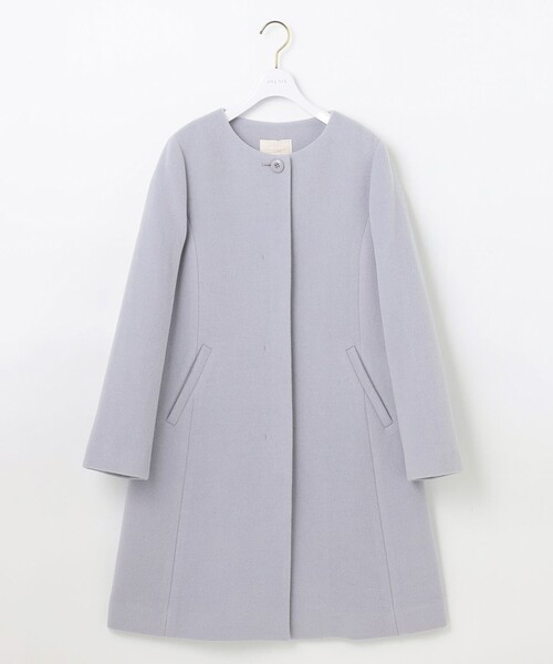 ファインウールモッサ ノーカラーコート ファインウールモッサ