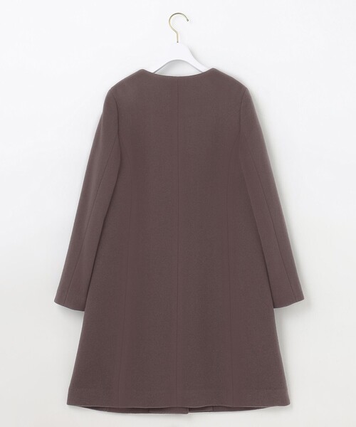 ファインウールモッサ ノーカラーコート ファインウールモッサ