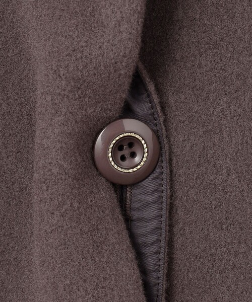 ファインウールモッサ ノーカラーコート ファインウールモッサ