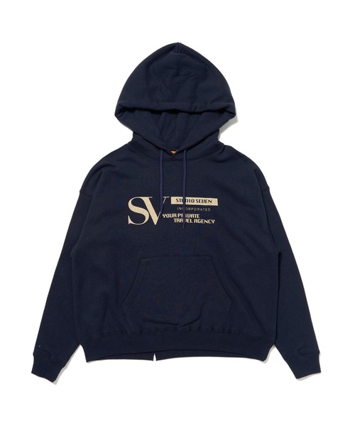 STUDIO SEVEN グレー ジップアップパーカー