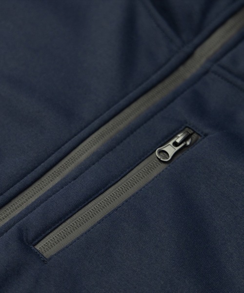 papier ブロックンパーカー　ネイビー Hatsunex “MITERU” Zip upパーカー（モノクロブラック） | HATSUN