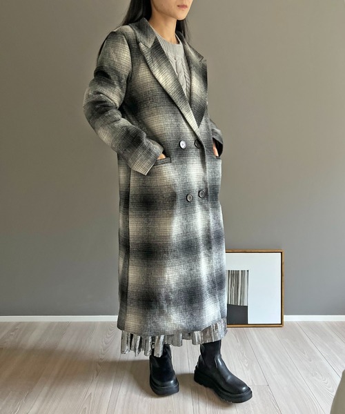 Jewelobe（ジュエローブ） コート チェスターコート オンブレチェック