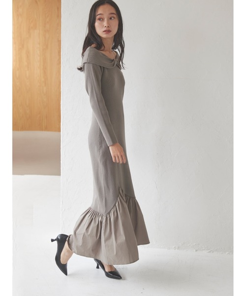 Stylevoice for xxx ワンピース タフタドッキングオフショルダー