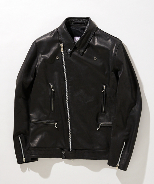 JOURNAL STANDARD ブラックレザーシングルライダース 美品】JOURNAL STANDARD レザージャケット シングルライダース