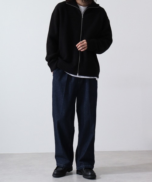 FUNALIVE（ファンアライブ） ラーベン編み ダブルジップ ドライバーズ