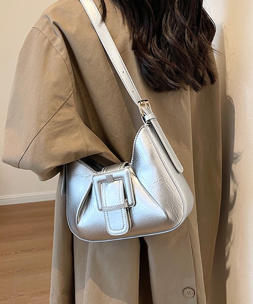 Dewlily ショルダーバッグ バッグ しわ加工ミニショルダーバッグ