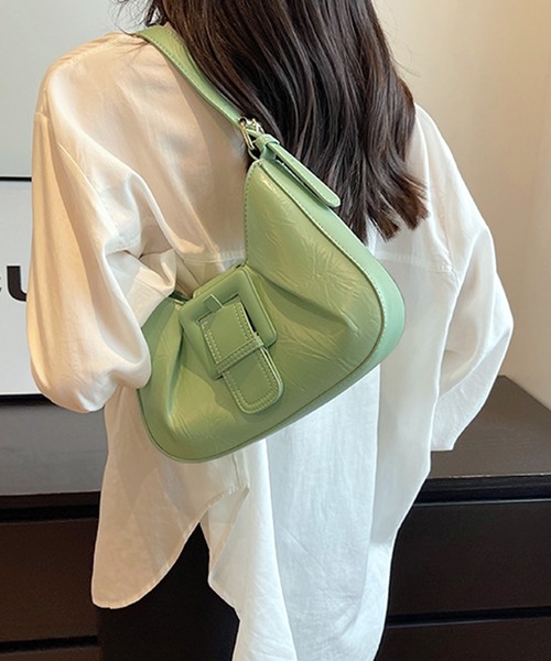 Dewlily ショルダーバッグ バッグ しわ加工ミニショルダーバッグ