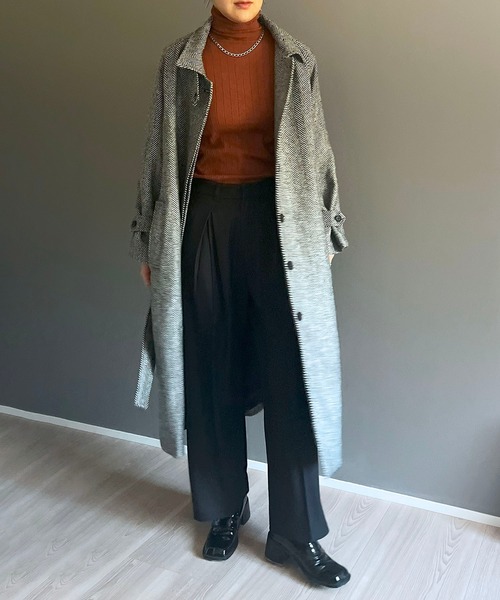 美品✨】パパス ウール100％ ロングコート チェスターコート