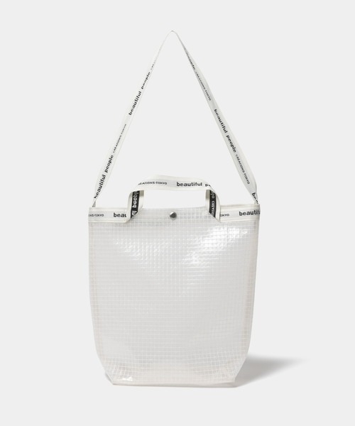 【ビューティフルピープル】plaid vinyl logo ショルダーバッグ plaid vinyl logo tape shoulder bag（ショルダーバッグ