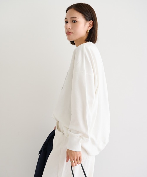 Bonjour Sagan（ボンジュールサガン） トレーナー スウェット 白抜き