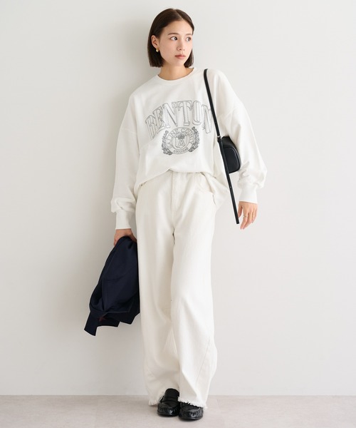 BRIEFING SEA ホワイト スウェットシャツ Bonjour Sagan（ボンジュールサガン） トレーナー スウェット 白抜き