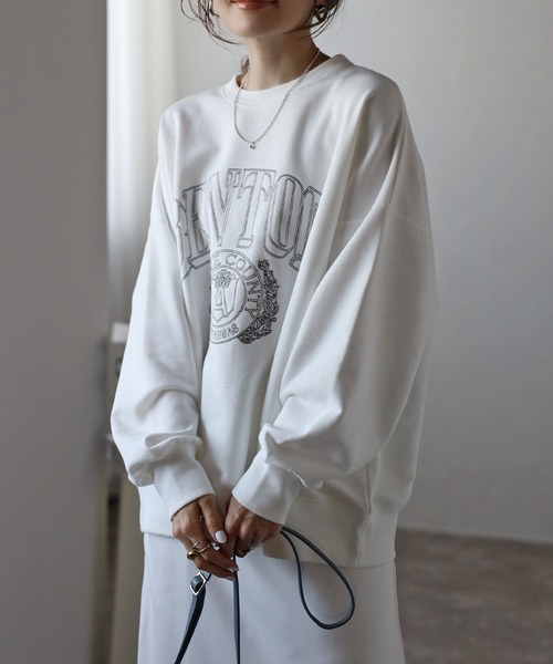 Bonjour Sagan（ボンジュールサガン） トレーナー スウェット 白抜き