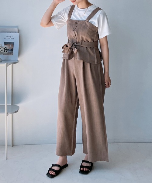 AS KNOW AS（アズノゥアズ） セットアップ ビスチェとパンツとTシャツ