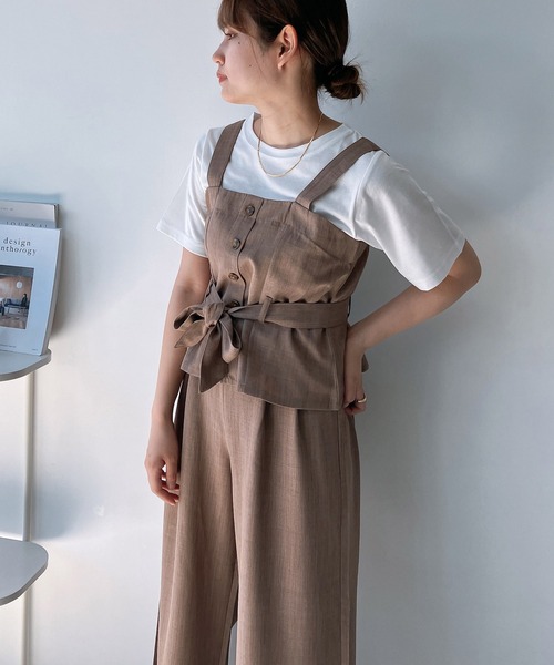 AS KNOW AS(アズノゥアズ) セットアップ ビスチェとパンツとTシャツ AS KNOW AS(アズノゥアズ) セットアップ ビスチェとパンツとTシャツ