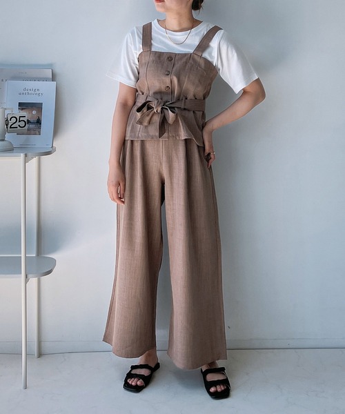 as know as de wan アズノウアズ 3点セット AS KNOW AS（アズノゥアズ） セットアップ ビスチェとパンツとTシャツ