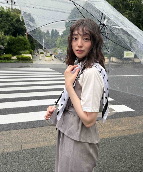 meetuse オフホワイト Tシャツとキュロット上下セット AS KNOW AS（アズノゥアズ） セットアップ 夏 ビスチェとパンツとT