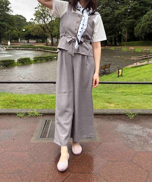 AS KNOW AS（アズノゥアズ） セットアップ 夏 ビスチェとパンツとT
