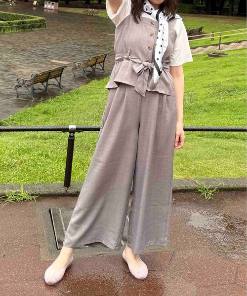 AS KNOW AS（アズノゥアズ） セットアップ 夏 ビスチェとパンツとT