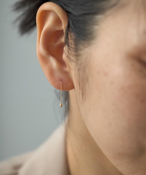 ピアス K10YG ピアス ドロップ レディースの画像