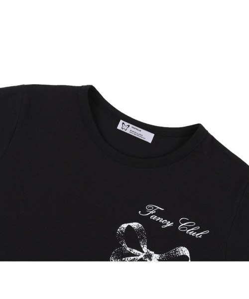 tシャツ A'GEM/9 × .kom 「 FANCY CLUB/ファンシークラブ」 RIBBON BUTTERFLY STANDARD TEE/リボ FANCY CLUB tシャツ A'GEM/9 × .kom 「 CLUB/ファンシークラブ