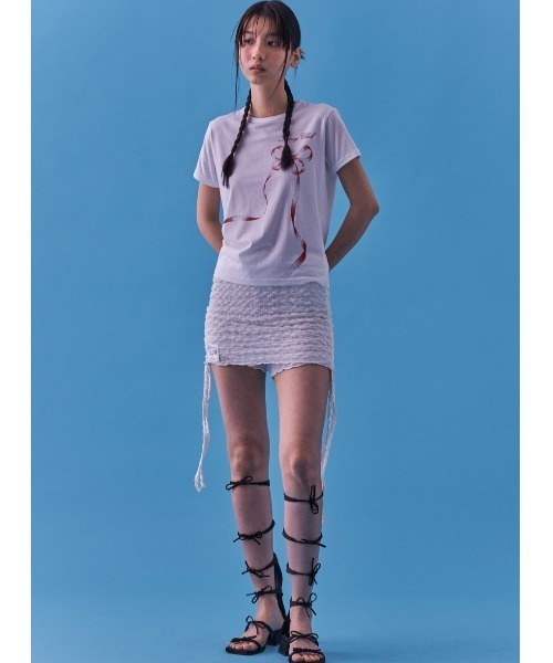 tシャツ A'GEM/9 × .kom 「 FANCY CLUB/ファンシークラブ」 RIBBON BUTTERFLY STANDARD TEE/リボ FANCY CLUB tシャツ A'GEM/9 × .kom 「 CLUB/ファンシークラブ