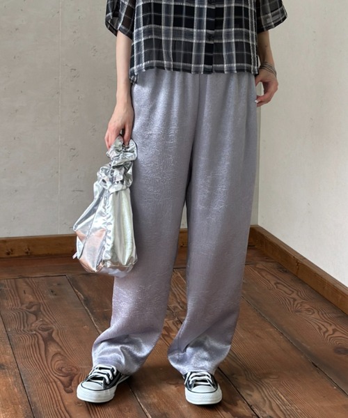 【25SS】 ELISABETTA サテンバンド付き タキシードパンツ 3色 SHIPS｜<手洗い可能 >ドライオックス フロント タック