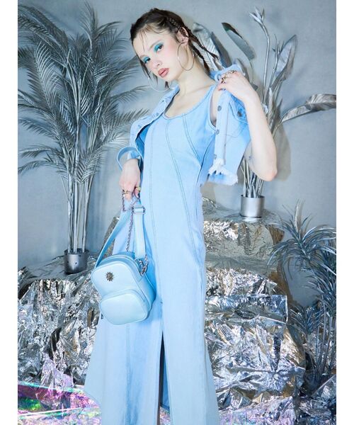 【完売品】EVRIS ショルダーバッグ EチェーンショルダーBAG 2way EVRIS ショルダーバッグ バッグ ダブルチェーンショルダーBAG