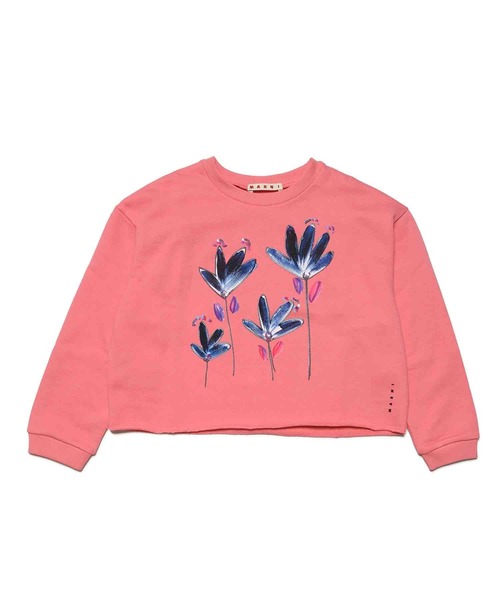 【美品】マルニ ワンピース ロゴ キッズ フリル スウェット コットン100% 美品】マルニ ワンピース ロゴ キッズ フリル スウェット