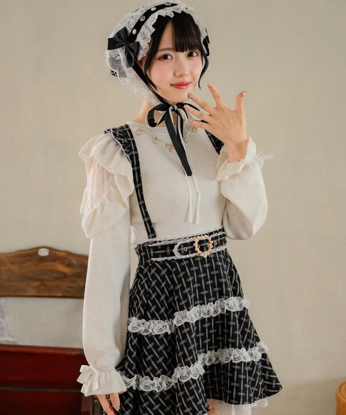 Rojita うさ耳ブラウス & サス付3段フリルスカート セット ROJITA スカート サス付3段フリルスカート : ZOZOTOWN Yahoo!店
