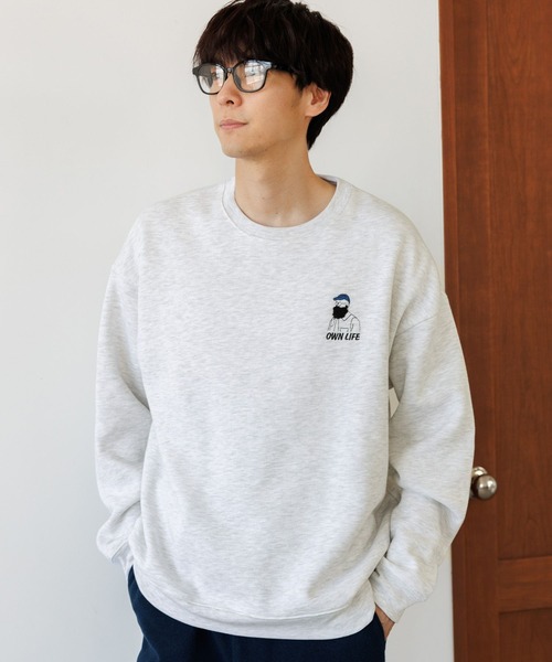 LAKOLE（ラコレ） トレーナー スウェット ヒゲサガラ刺繍プルオーバー