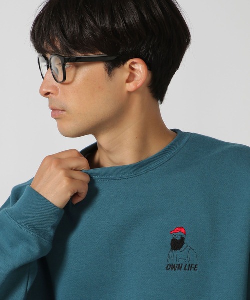 LAKOLE（ラコレ） トレーナー スウェット ヒゲサガラ刺繍プルオーバー