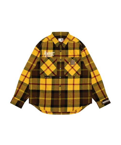 Aape シャツジャケット L AAPE BY A BATHING APE シャツ LONG SLEEVE FLANNEL SHIRT(CHECK