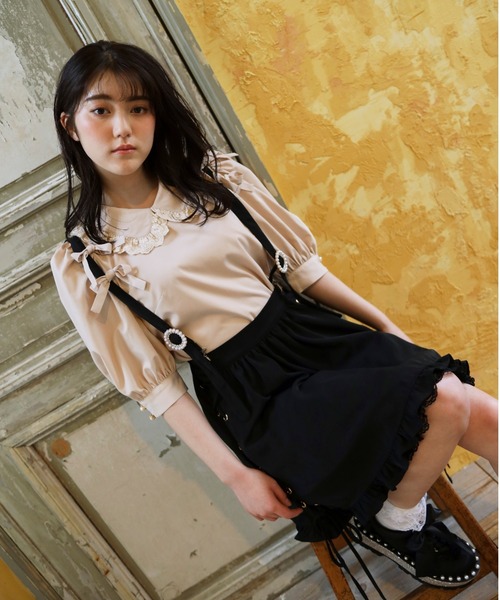 swankiss スワンキス ビジュー半袖ブラウス　まとめ売りフリーサイズ地雷系 swankiss スワンキス ビジュー半袖ブラウスまとめ売り