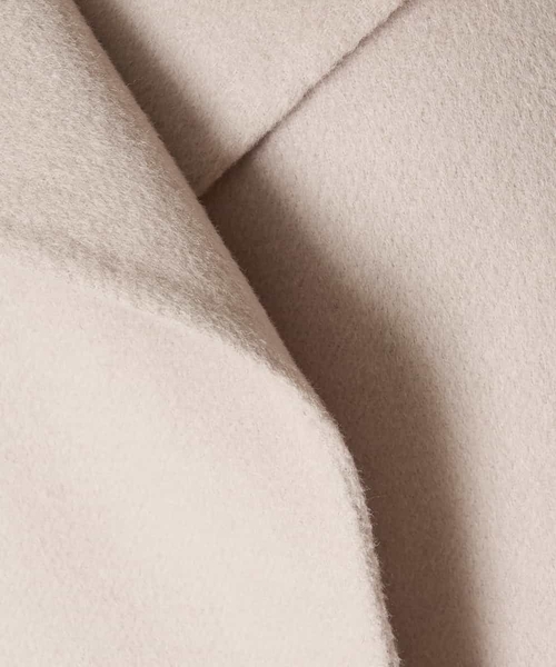 「OFUON」 ノーカラーコート 38 ブラウン レディース_画像6