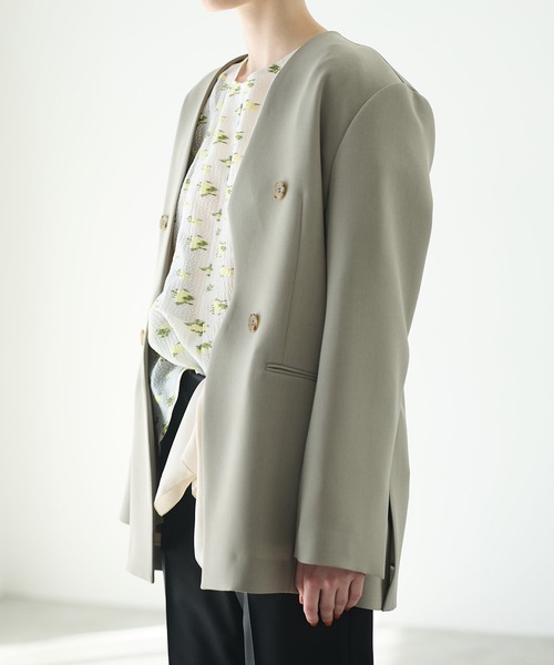 ジャケット・アウター LE CIEL BLEU SHEER BACK TAILORED JACKET ジャケット・アウター LE CIEL BLEU SHEER BACK TAILORED JACKET