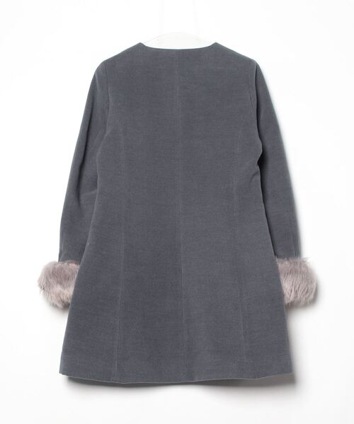 「dazzlin」 ノーカラーコート S グレー レディース_画像2