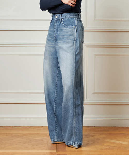 iena la boucle デニムフレアパンツ white (36)
