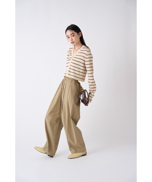 MIESROHE パンツ リサイクルコクーンギャザーデザインPT