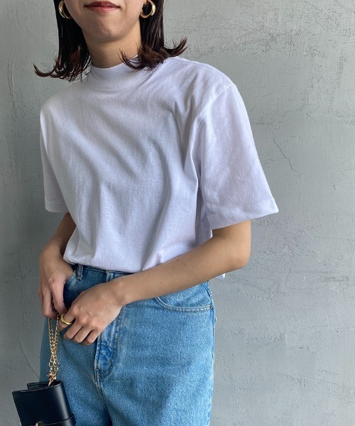 Hanes（ヘインズ） tシャツ ショートスリーブ モックネックTシャツ