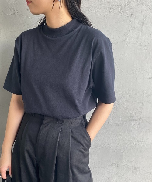 Hanes（ヘインズ） tシャツ ショートスリーブ モックネックTシャツ