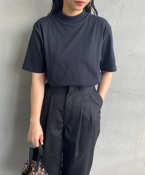 Hanes（ヘインズ） tシャツ ショートスリーブ モックネックTシャツ