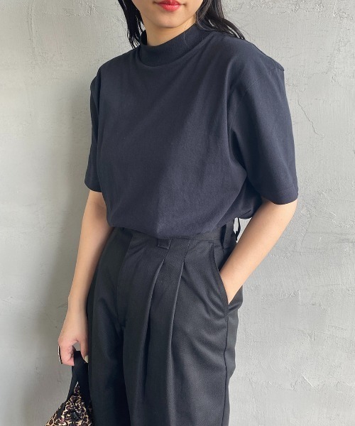 Hanes（ヘインズ） tシャツ ショートスリーブ モックネックTシャツ