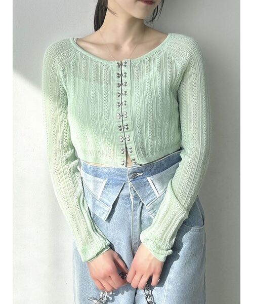dazzlin（ダズリン） カーディガン レースホックショートカーデ