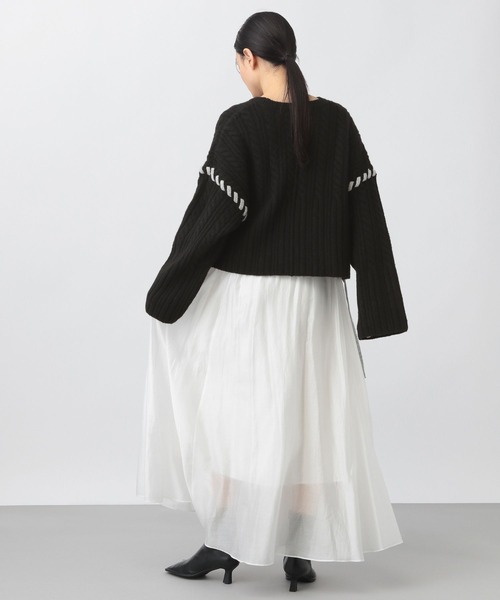 「A part by」 長袖ニット FREE ライトグレー レディース_画像4