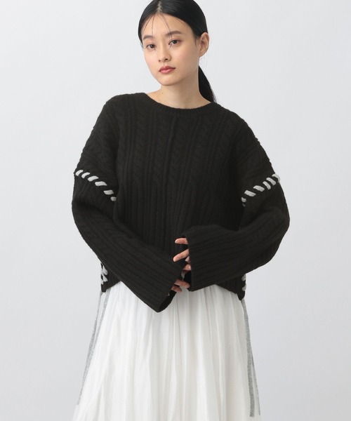 「A part by」 長袖ニット FREE ライトグレー レディース_画像5