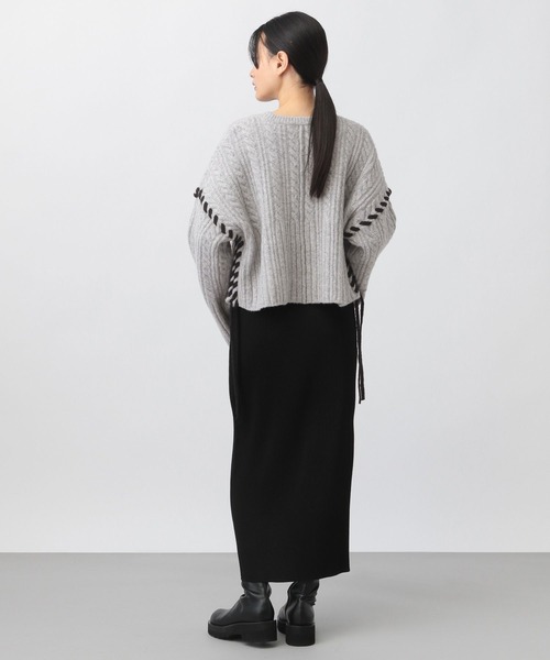 「A part by」 長袖ニット FREE ライトグレー レディース_画像8