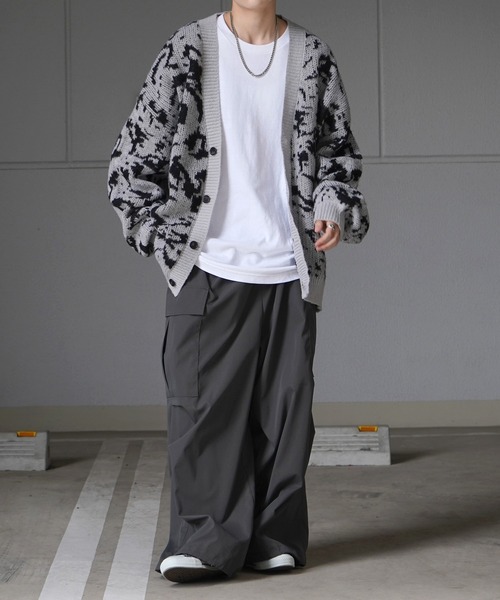 「Confirm」 ニットカーディガン L ホワイト メンズ_画像9