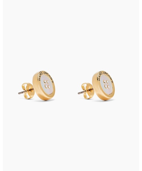 上品♪【MARC JACOBS】マザーオブパールボタンスタッドピアス MARC JACOBS ピアス BUTTON MOTHER OF PEARL MOP STUD EARRINGS
